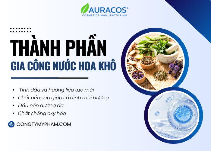 Thành phần chính phổ biến có trong nước hoa khô hiện nay 