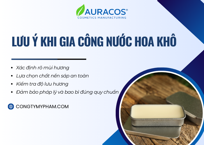 Lưu ý quan trọng khi gia công nước hoa khô 