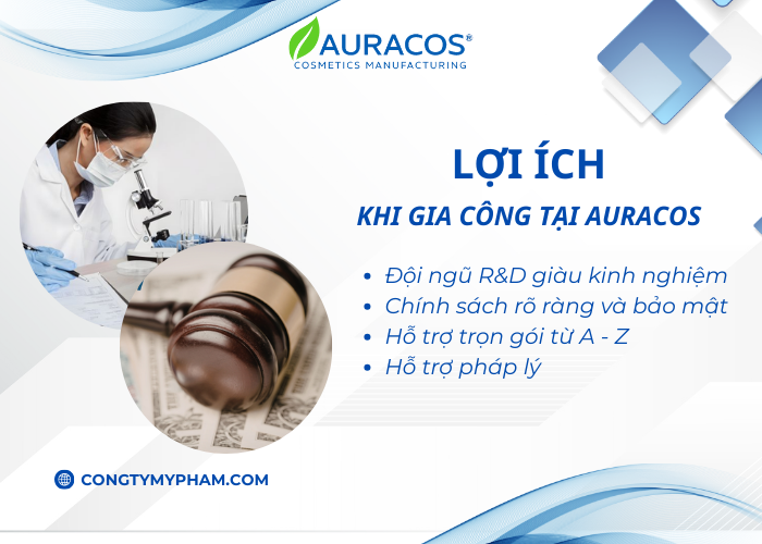 Các lợi ích khi chọn gia công kem dưỡng tại Auracos