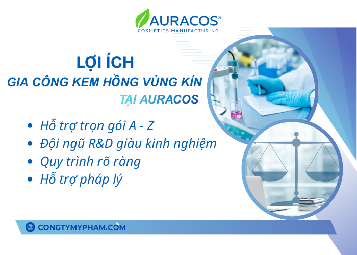 Các lợi ích khi chọn gia công kem dưỡng tại Auracos