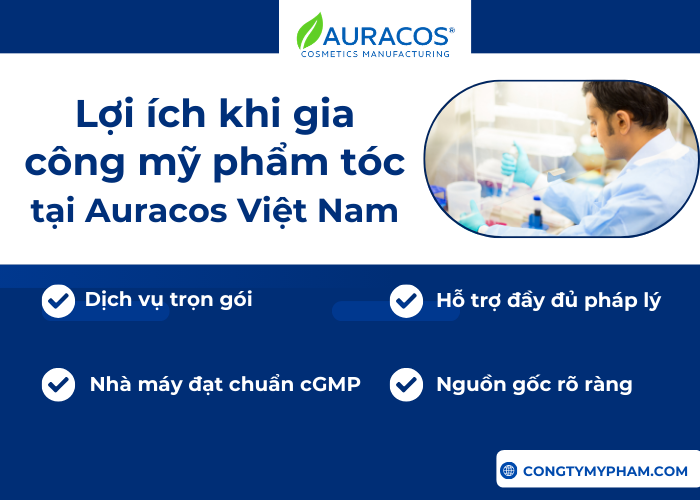 Những lợi ích khi gia công mỹ phẩm tóc tại nhà máy Auracos.