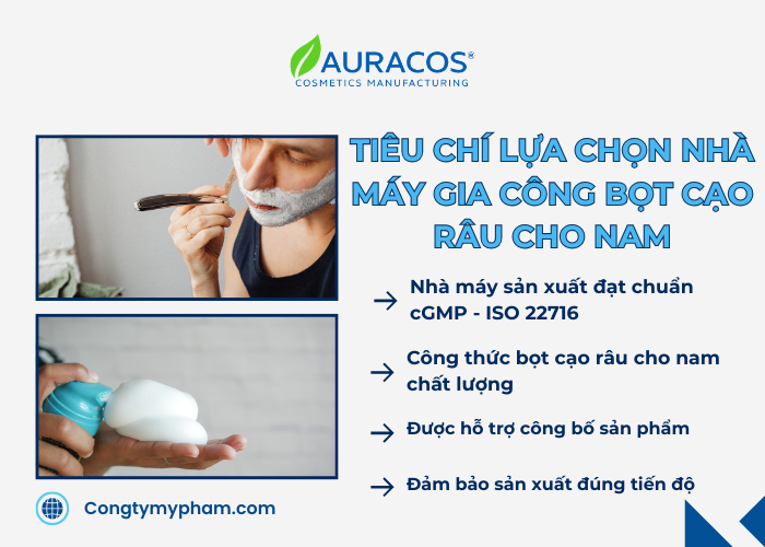 Những tiêu chí lựa chọn nhà máy gia công bọt cạo râu cho nam uy tín