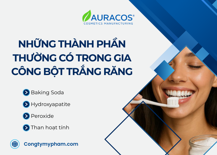 Những thành phần an toàn thường có trong bột trắng răng
