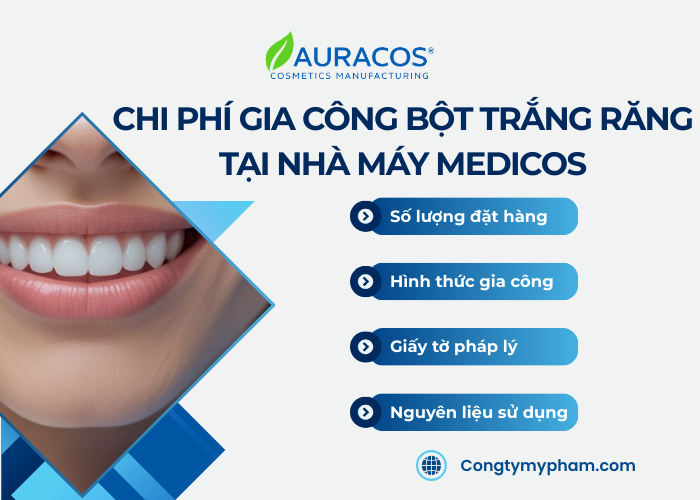 Chi phí gia công bột trắng răng tại Auracos Việt Nam