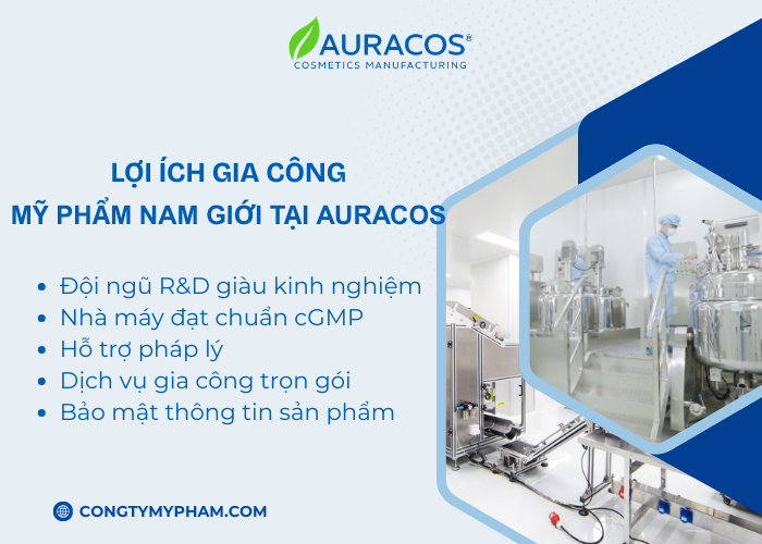 Các lợi ích khi chọn gia công mỹ phẩm nam giới tại Auracos