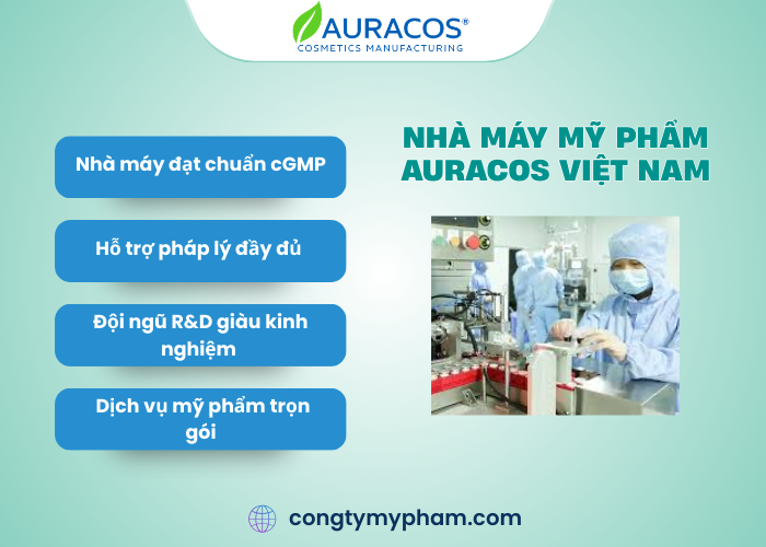 Nhà máy gia công mỹ phẩm Auracos Việt Nam 