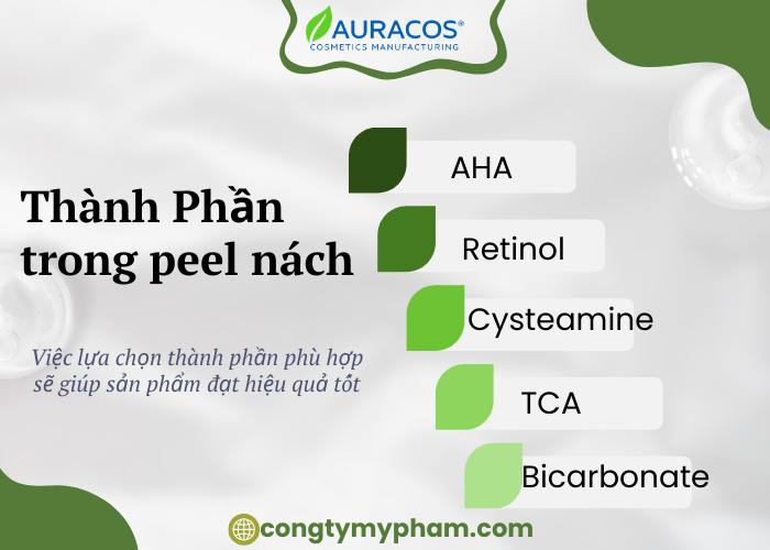 Các thành phần phổ biến trong peel nách