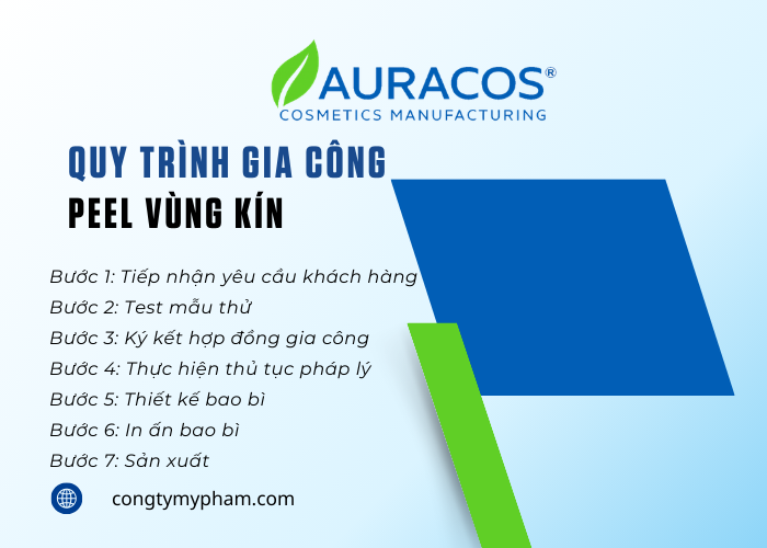 Quy trình gia công peel vùng kín đạt chuẩn tại Auracos Việt Nam