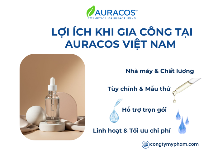 Lợi ích khi gia công serum chống lão hóa tại Auracos Việt Nam 