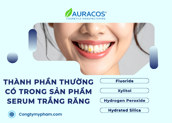 Những thành phần an toàn thường có trong serum trắng răng