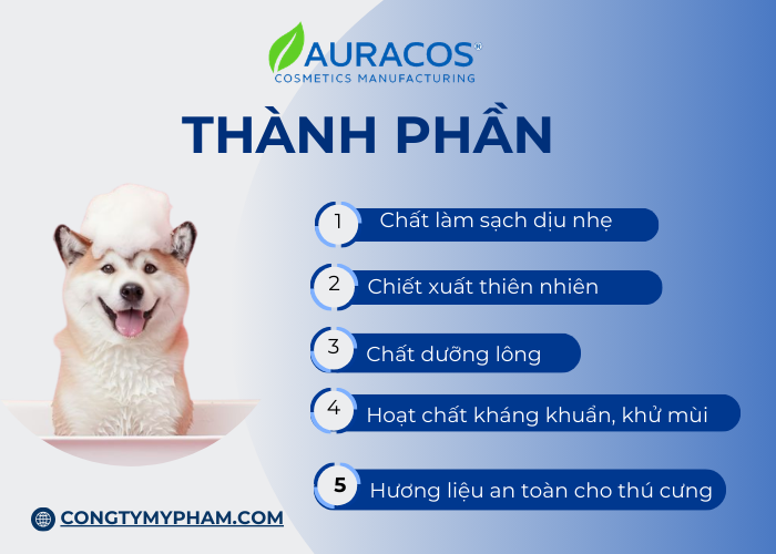 Các thành phần thường có trong sữa tắm thú cưng 