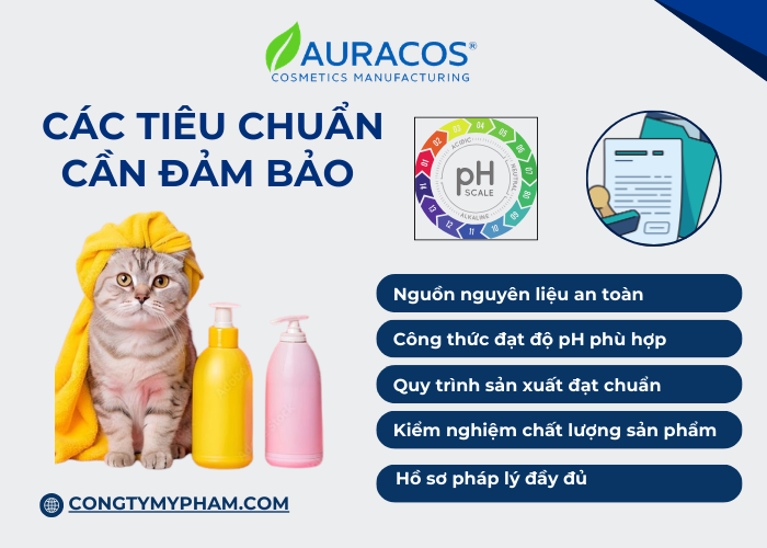Những tiêu chuẩn cần đảm bảo khi gia công sữa tắm thú cưng 